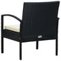 Voir la diapositive 4 : VIDAXL Chaise de jardin avec coussin Resine tressee Noir