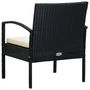 Voir la diapositive 4 : VIDAXL Chaise de jardin avec coussin Resine tressee Noir