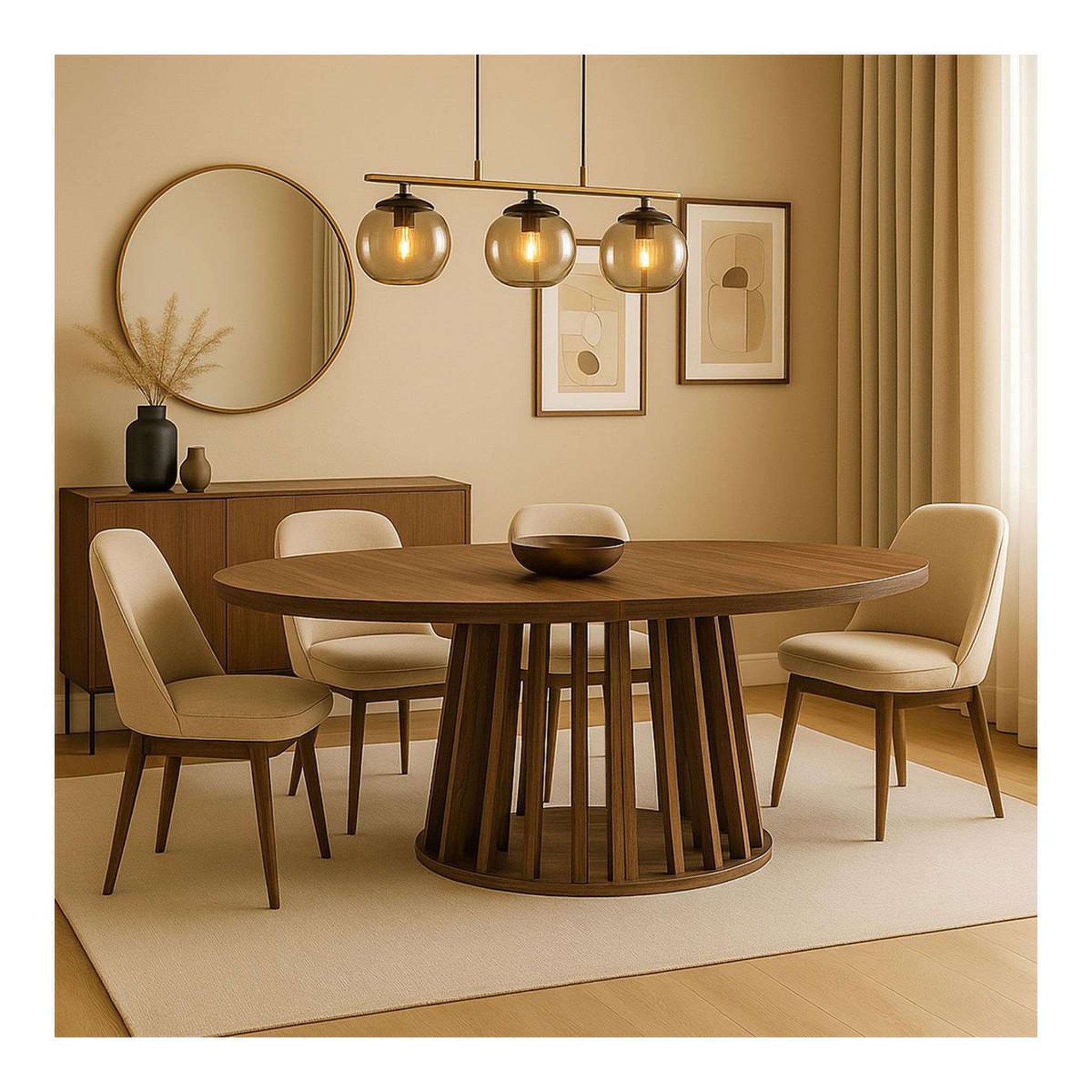 Voir la diapositive 4 : Paris Prix Table de repas extensible  laize  150-300cm noisette