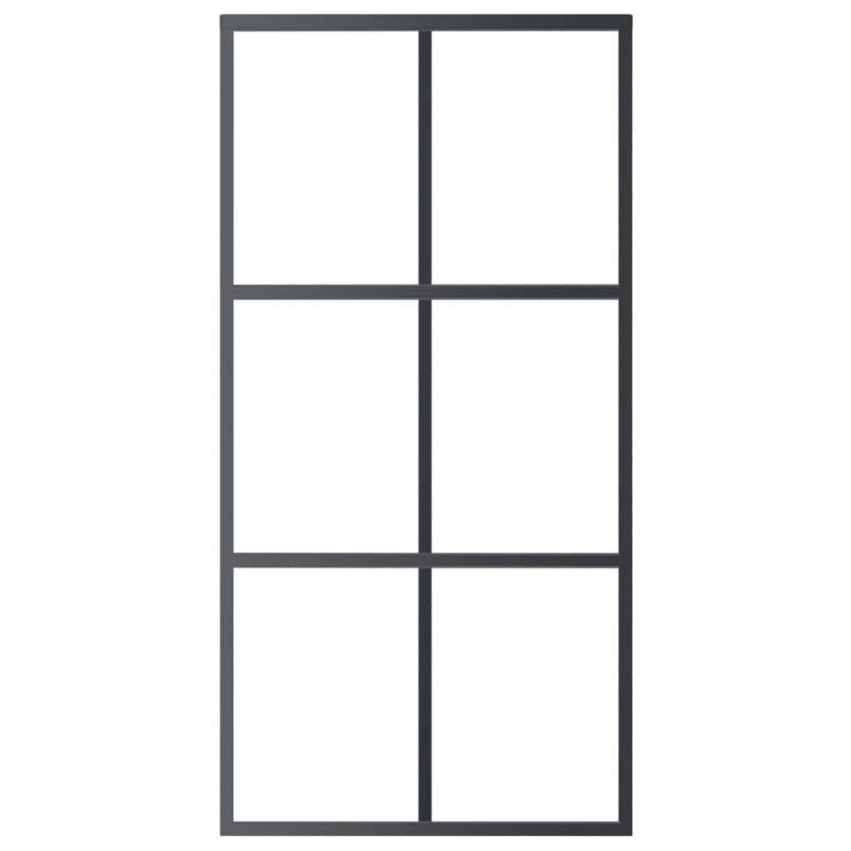 VIDAXL Porte coulissante et quincaillerie Verre et Aluminium 102x205cm