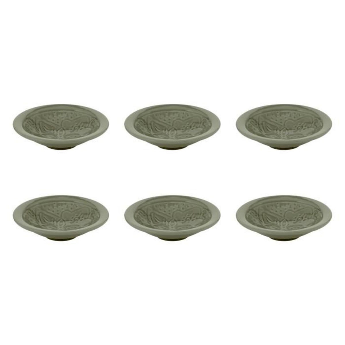 SECRET DE GOURMET Lot de 6 Coupelles  Sienna  15cm Vert Olive