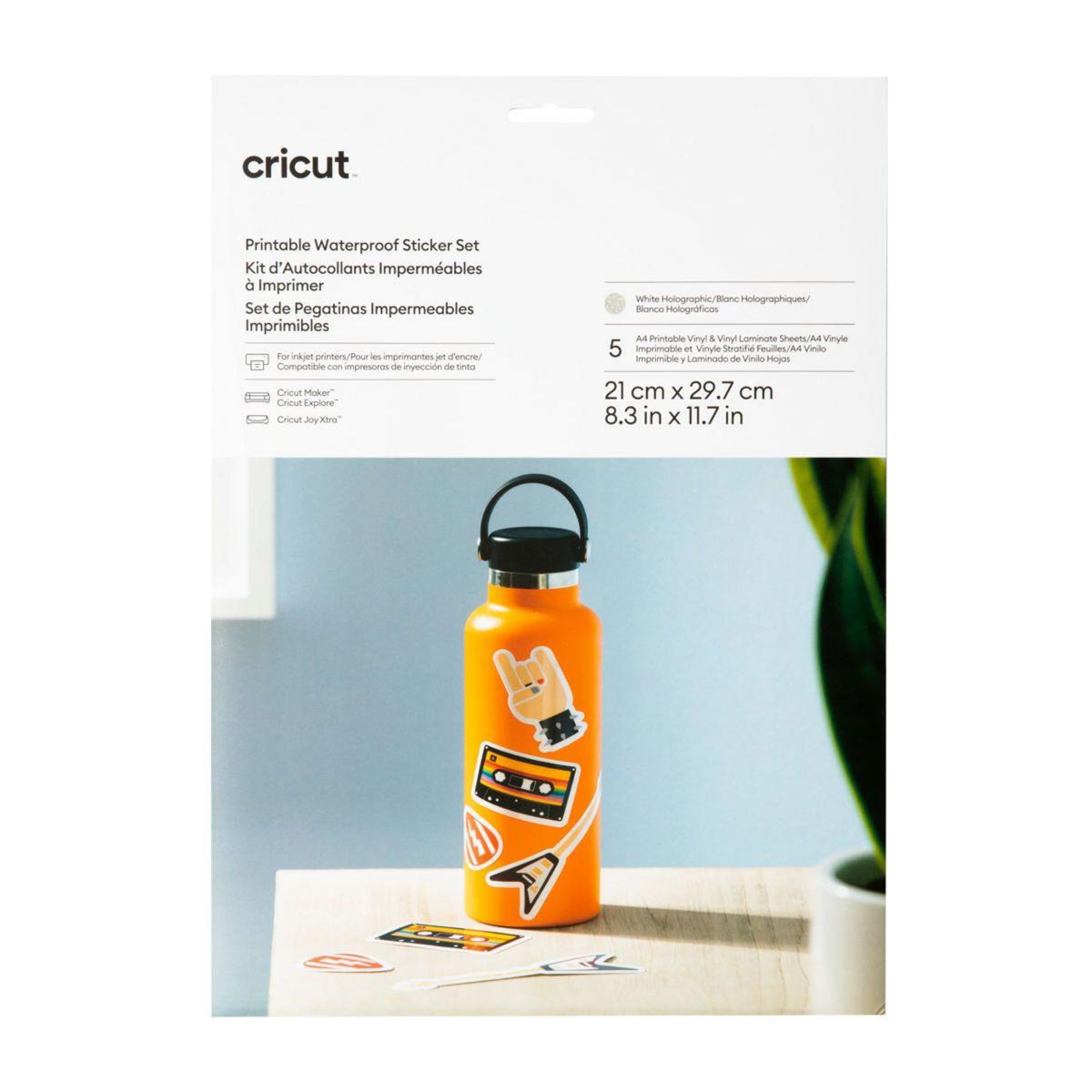 CRICUT Accessoire Set Waterproof A4 6 feuilles White holog