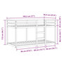 Voir la diapositive 6 : VIDAXL Lit superpose sans matelas 90x190 cm bois de pin massif