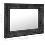 Voir la diapositive 6 : VIDAXL Miroir mural style baroque 50x40 cm noir