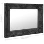 Voir la diapositive 6 : VIDAXL Miroir mural style baroque 50x40 cm noir