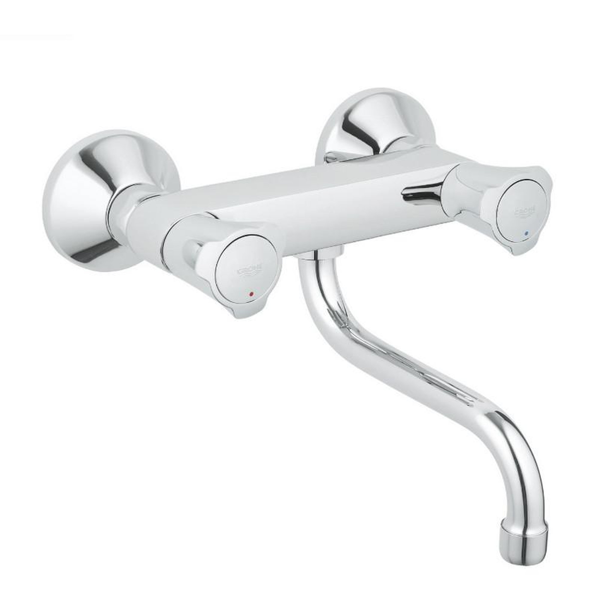 Voir la diapositive 1 : Grohe Mitigeur évier mural chromé - 31187001