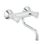 Voir la diapositive 1 : Grohe Mitigeur évier mural chromé - 31187001