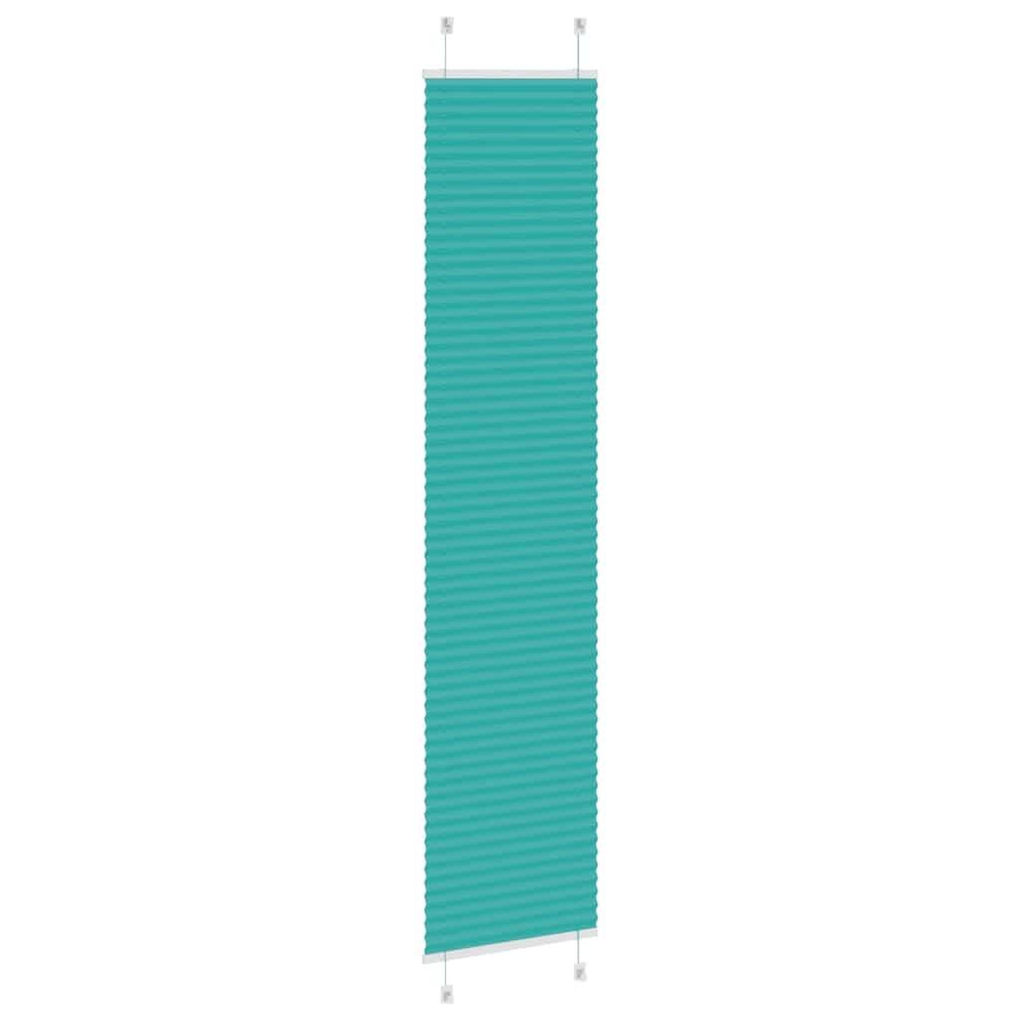 Voir la diapositive 4 : VIDAXL Store plisse vert petrole 50x200 cm largeur du tissu 49,4 cm