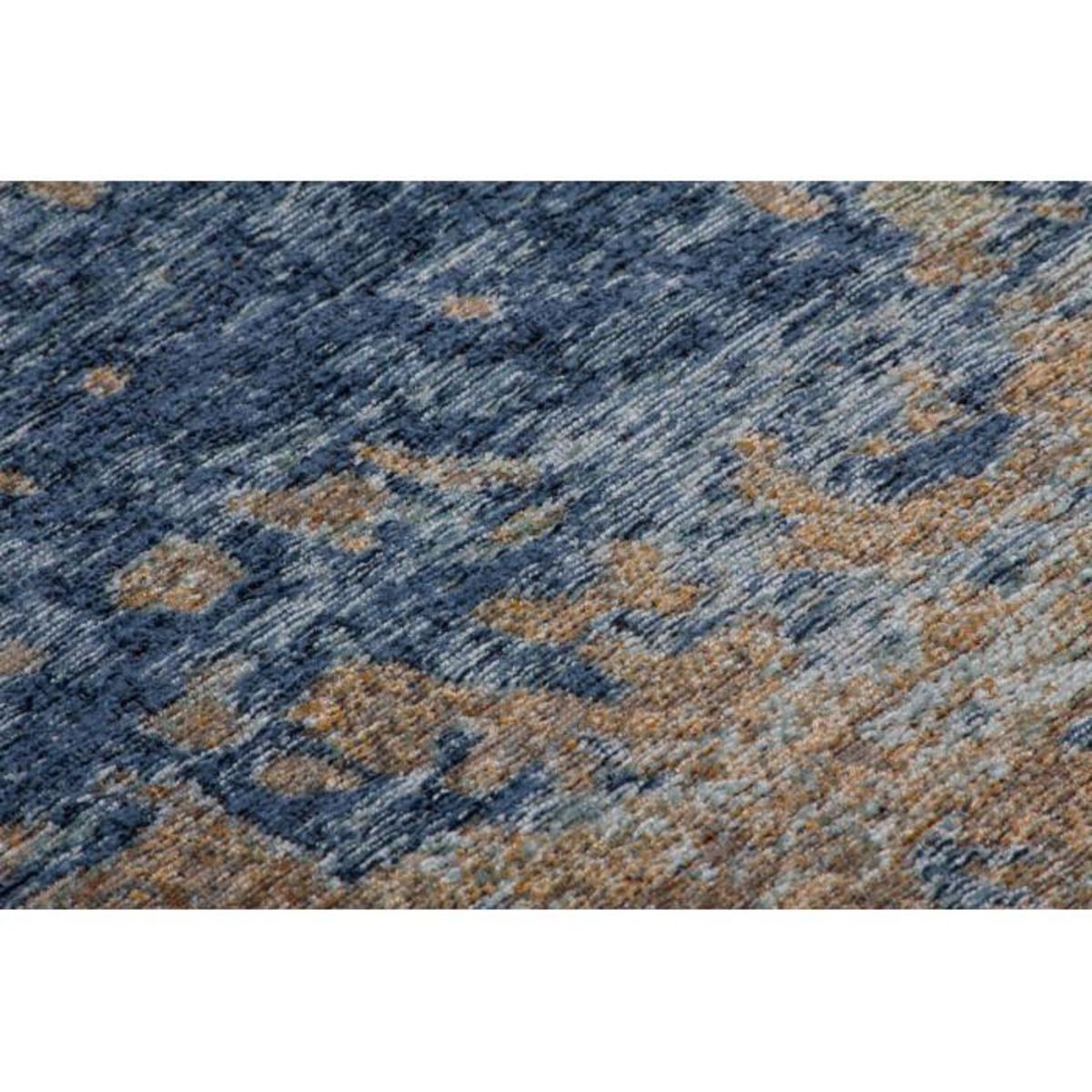 Paris Prix Tapis Vintage à Poils Courts  Blaze  Bleu