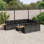 Voir la diapositive 1 : VIDAXL Salon de jardin 11 pcs avec coussins noir resine tressee