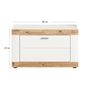 Voir la diapositive 6 : BEST MOBILIER Coventry - meuble à chaussures - blanc et bois - 80x47 cm