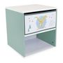 Voir la diapositive 3 : Fun House Chevet avec tiroir Dinosaures - Jurassic Word - FUN HOUSE - H.36 X L.33 X P.30 cm