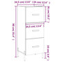 Voir la diapositive 6 : VIDAXL Buffet Gris beton 34,5x34x90 cm Bois d'ingenierie