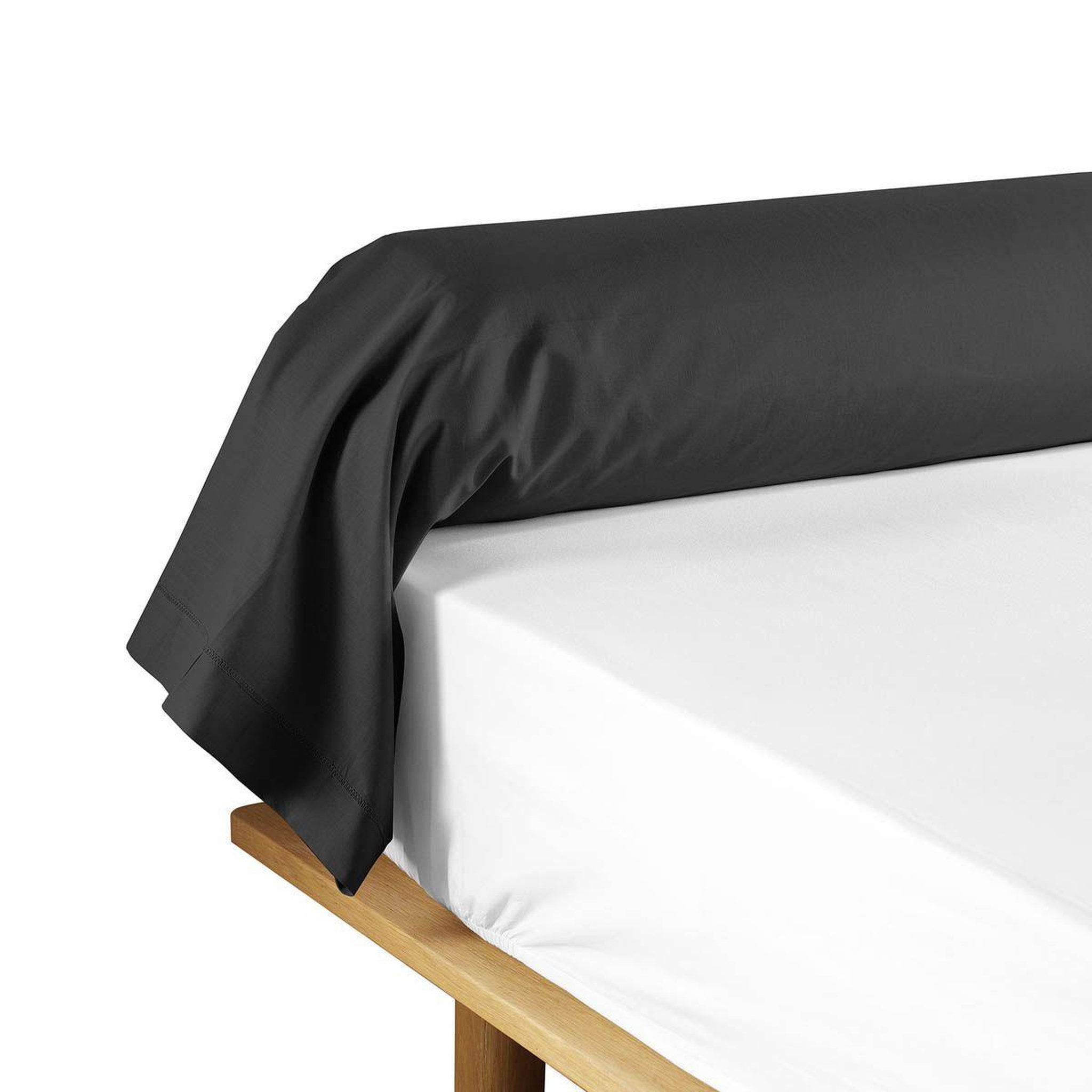 Douceur d'Intérieur Taie de Traversin  Lina  85x185cm Noir