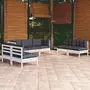 VIDAXL Salon de jardin 7 pcs avec coussins bois de pin massif