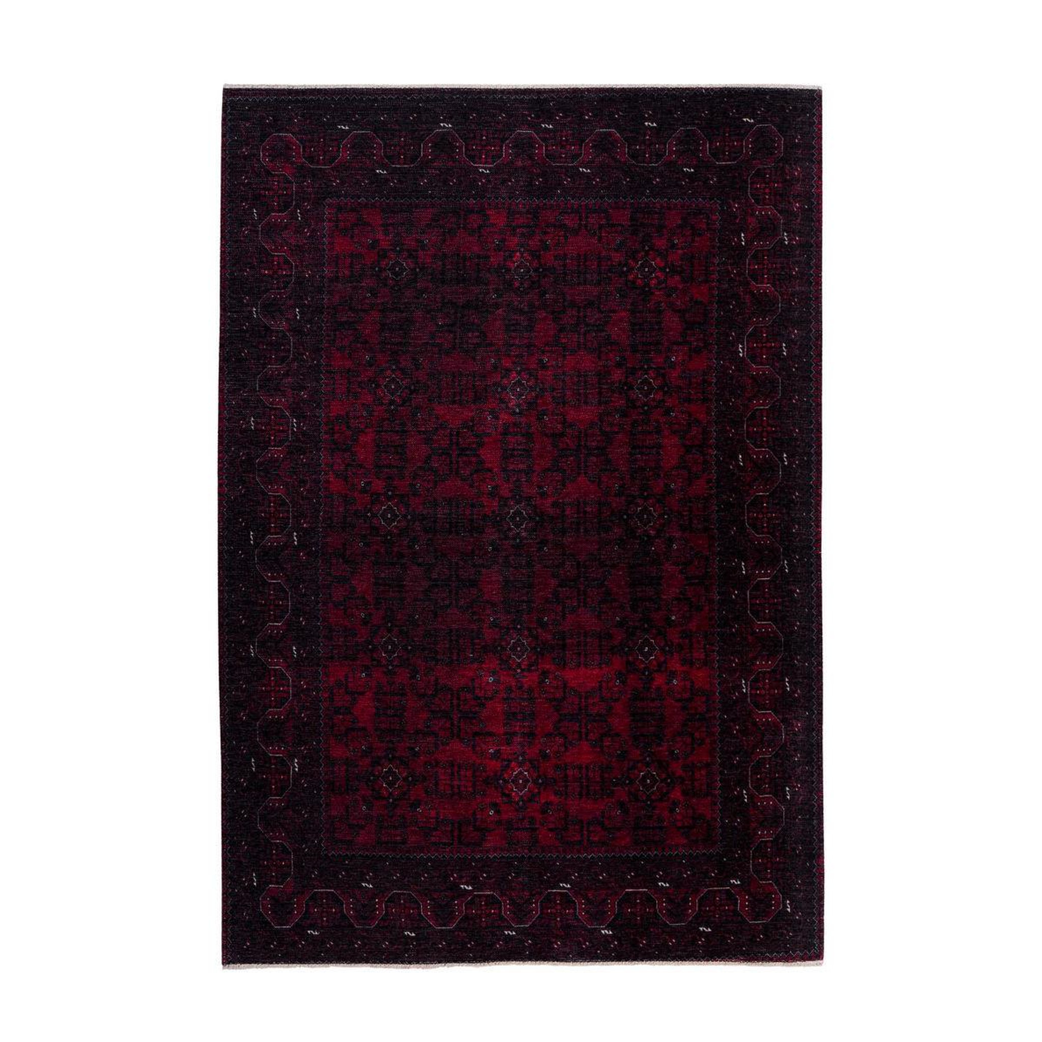 Voir la diapositive 1 : Paris Prix Tapis Vintage à Poils Courts  Toska  Rouge