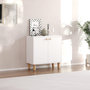 Voir la diapositive 2 : Habitat et Jardin Buffet en bois  Lina  - 72 x 36 x 73 cm - Blanc