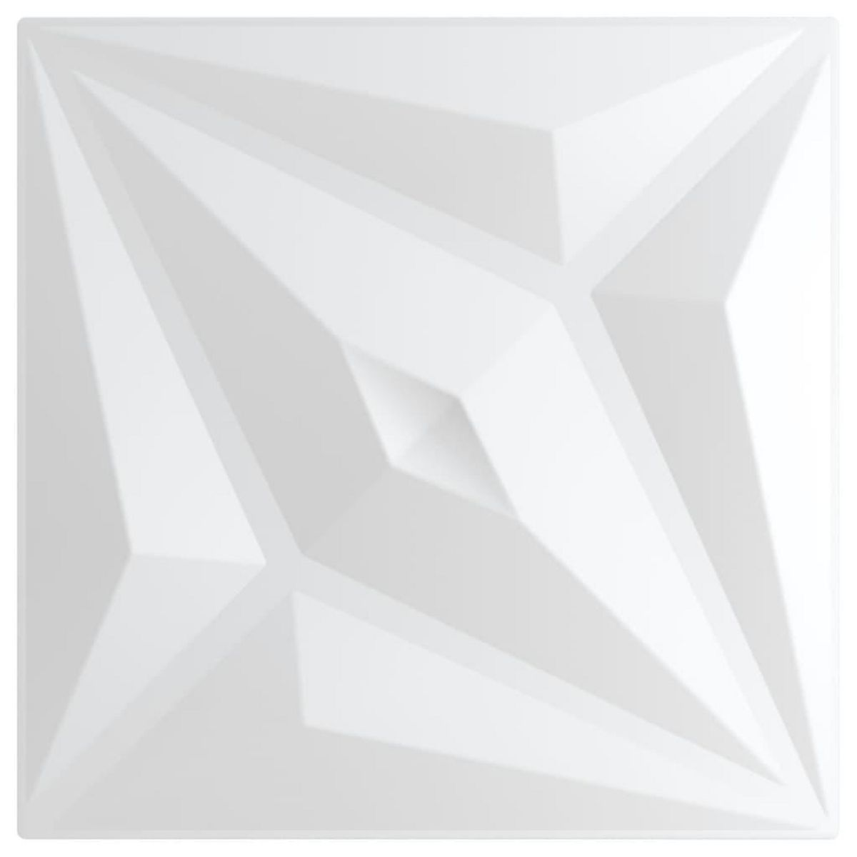 VIDAXL Panneaux muraux 24 pcs blanc 50x50 cm XPS 6 m² etoile