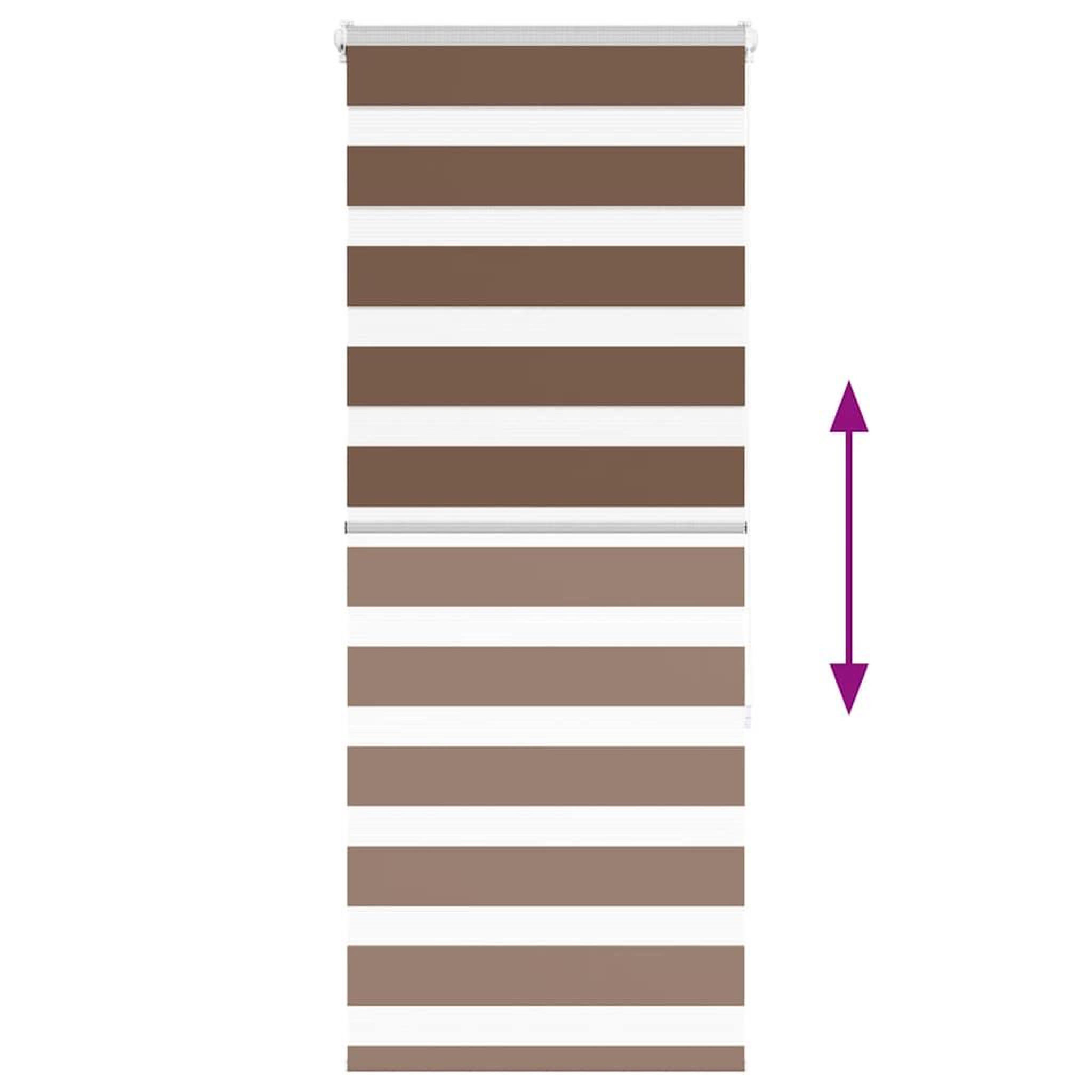 Voir la diapositive 5 : VIDAXL Store zebre marron 65x150 cm largeur du tissu 60,9 cm polyester