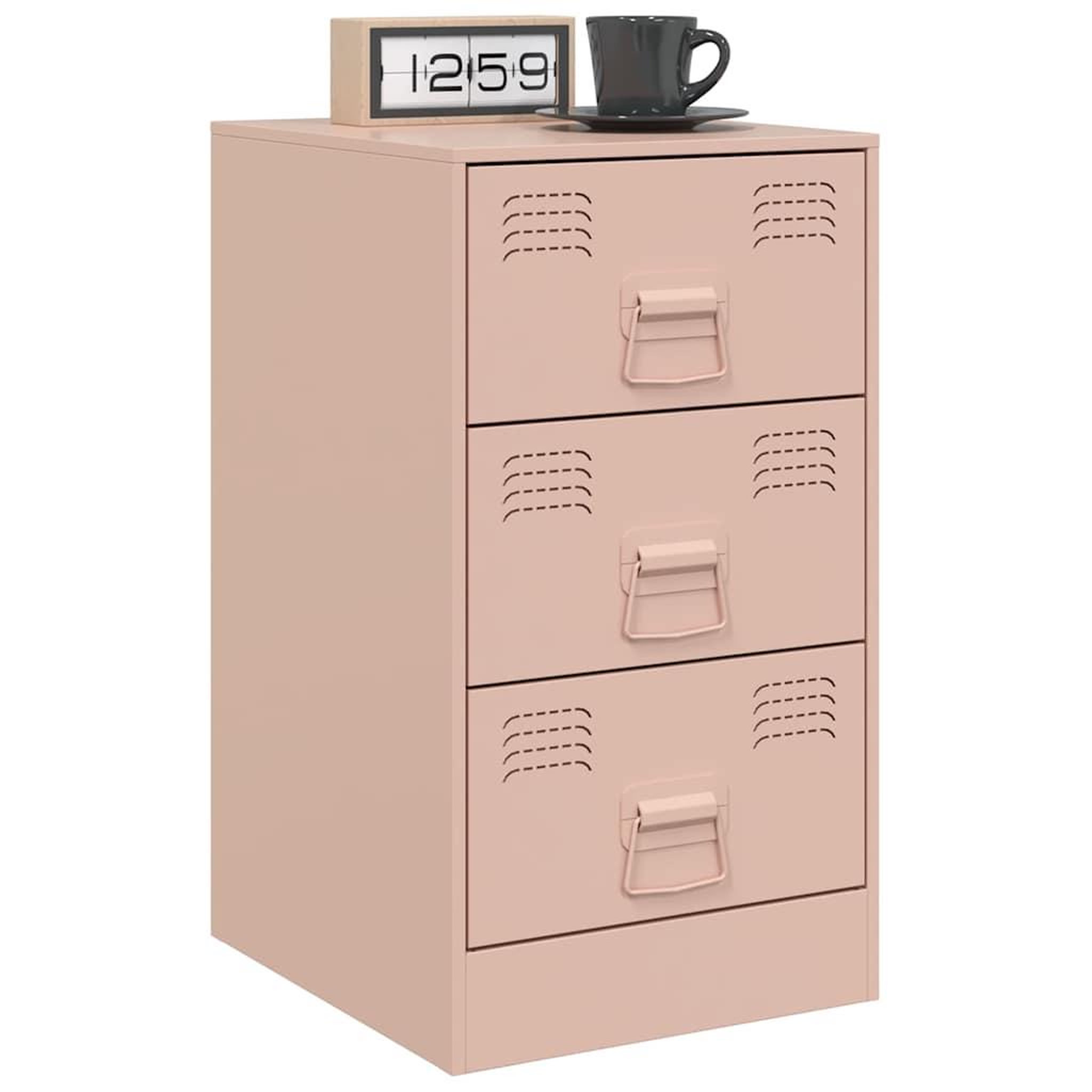 Voir la diapositive 3 : VIDAXL Tables de chevet 2 pcs rose 34,5x39x62 cm acier