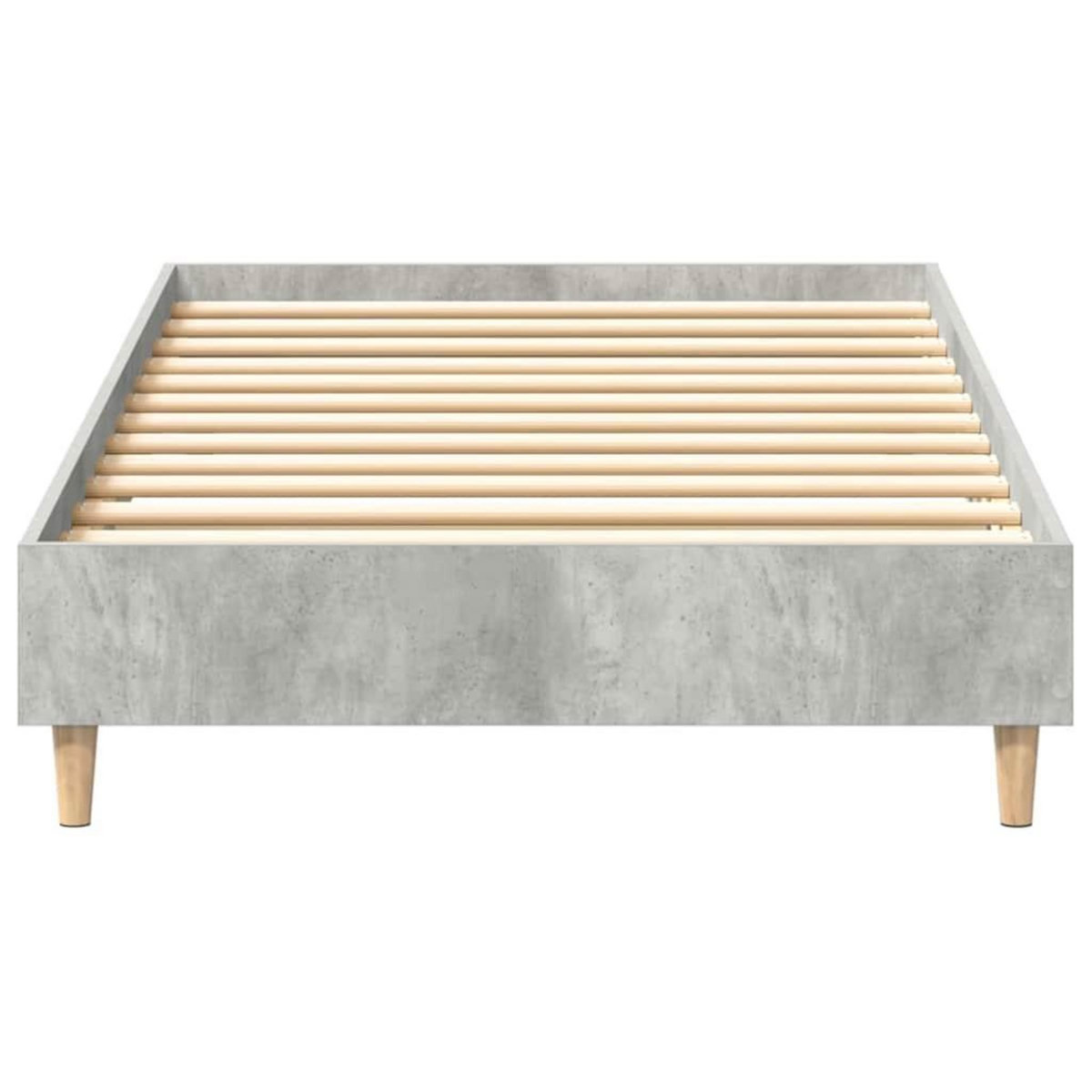 VIDAXL Cadre de lit sans matelas gris beton 100x200 cm bois ingenierie