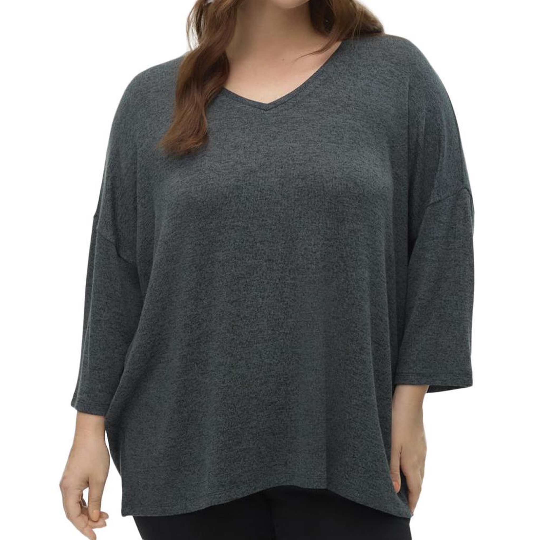 Vero Moda Pull Vert Femme Vero Moda Curve Brianna 3/4. Coloris disponibles : Vert