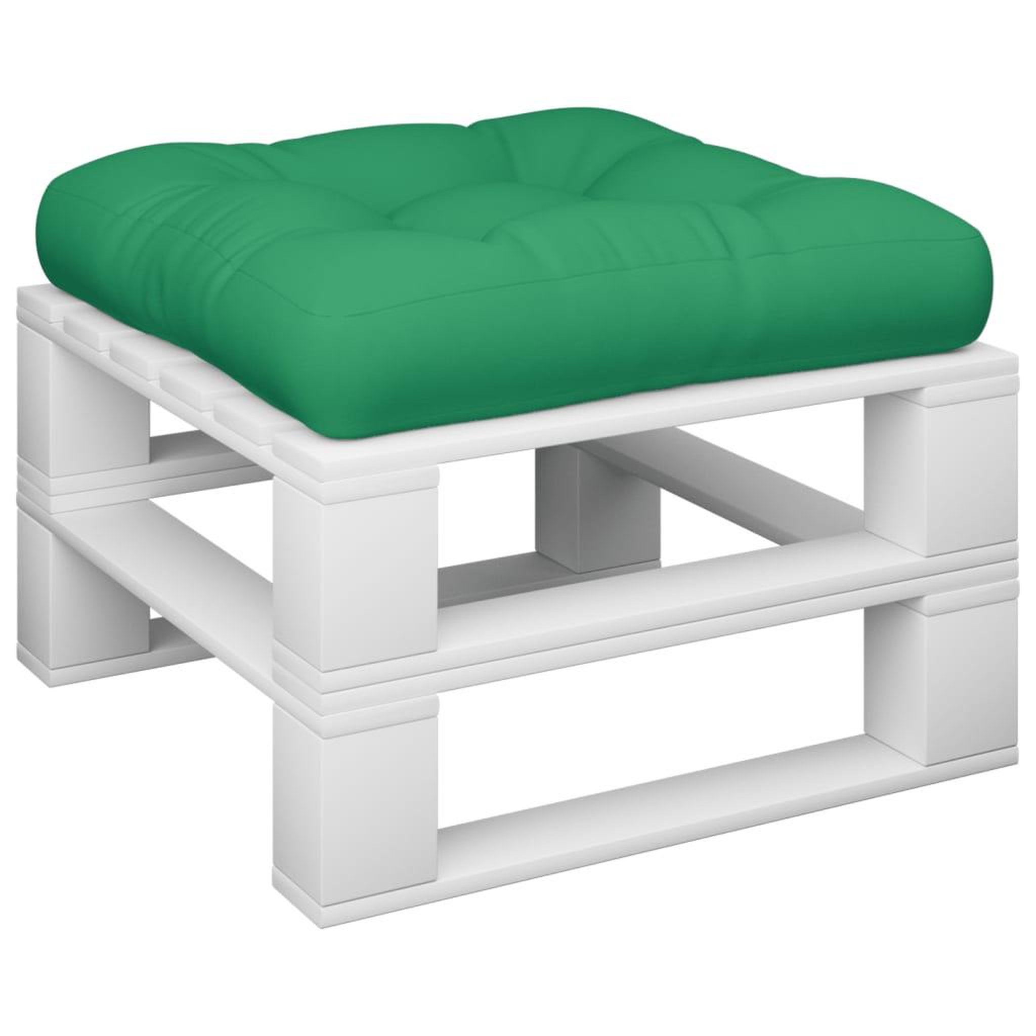 Voir la diapositive 3 : VIDAXL Coussin de palette vert 60x60x12 cm tissu