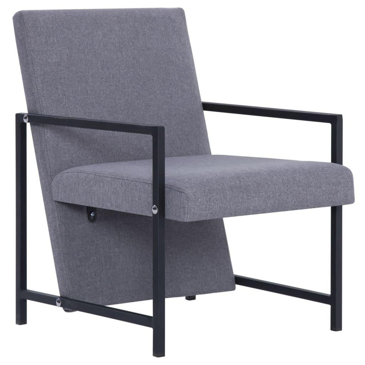 VIDAXL Fauteuil gris clair tissu