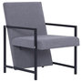 Voir la diapositive 2 : VIDAXL Fauteuil gris clair tissu