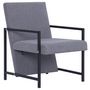 Voir la diapositive 2 : VIDAXL Fauteuil gris clair tissu