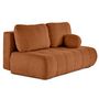Voir la diapositive 4 : BEST MOBILIER Bowie - canapé 3 places convertible coffre + coussin rond inclus en tissu texturé