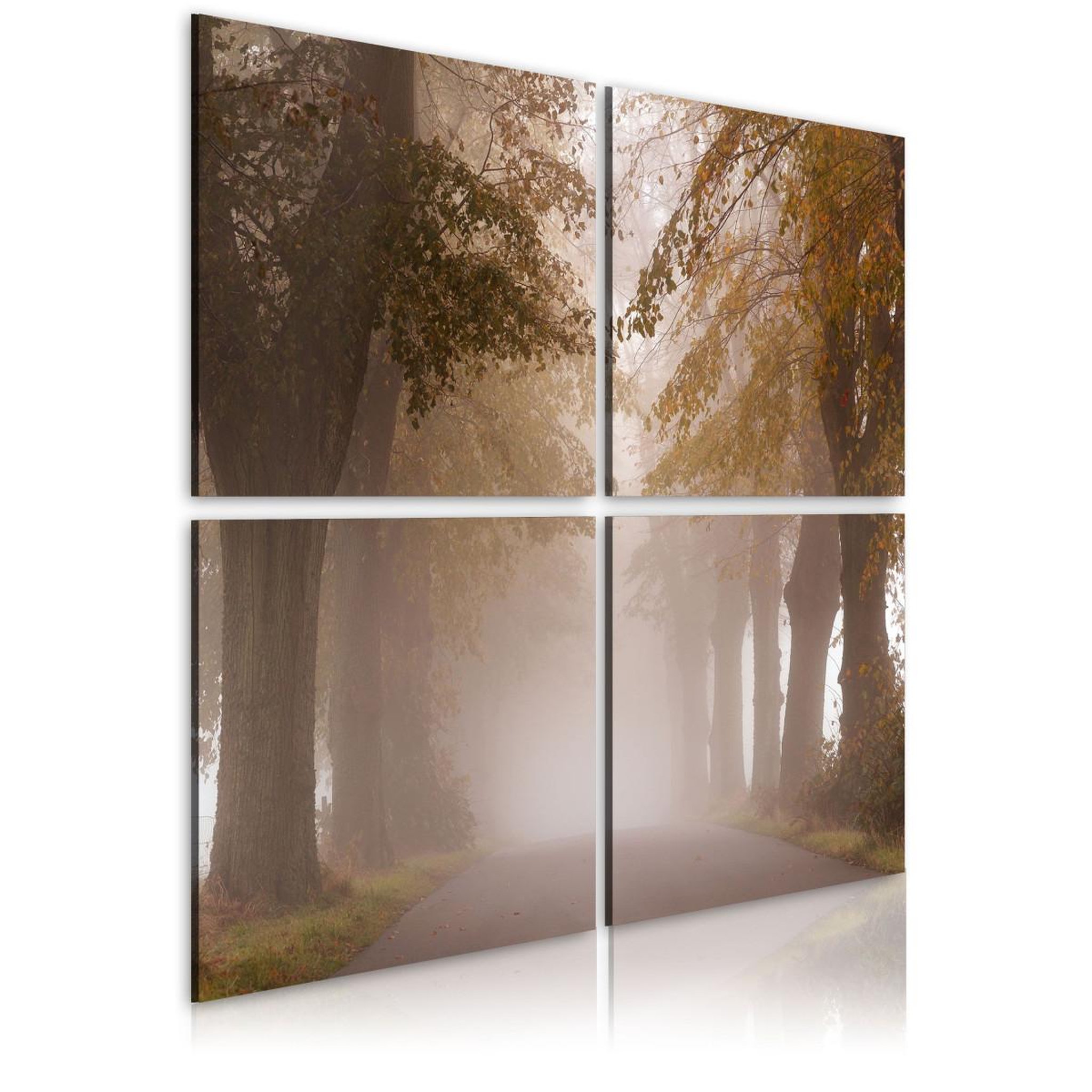 Paris Prix Tableau imprimé  avenue brumeuse. Coloris disponibles : Multicolore