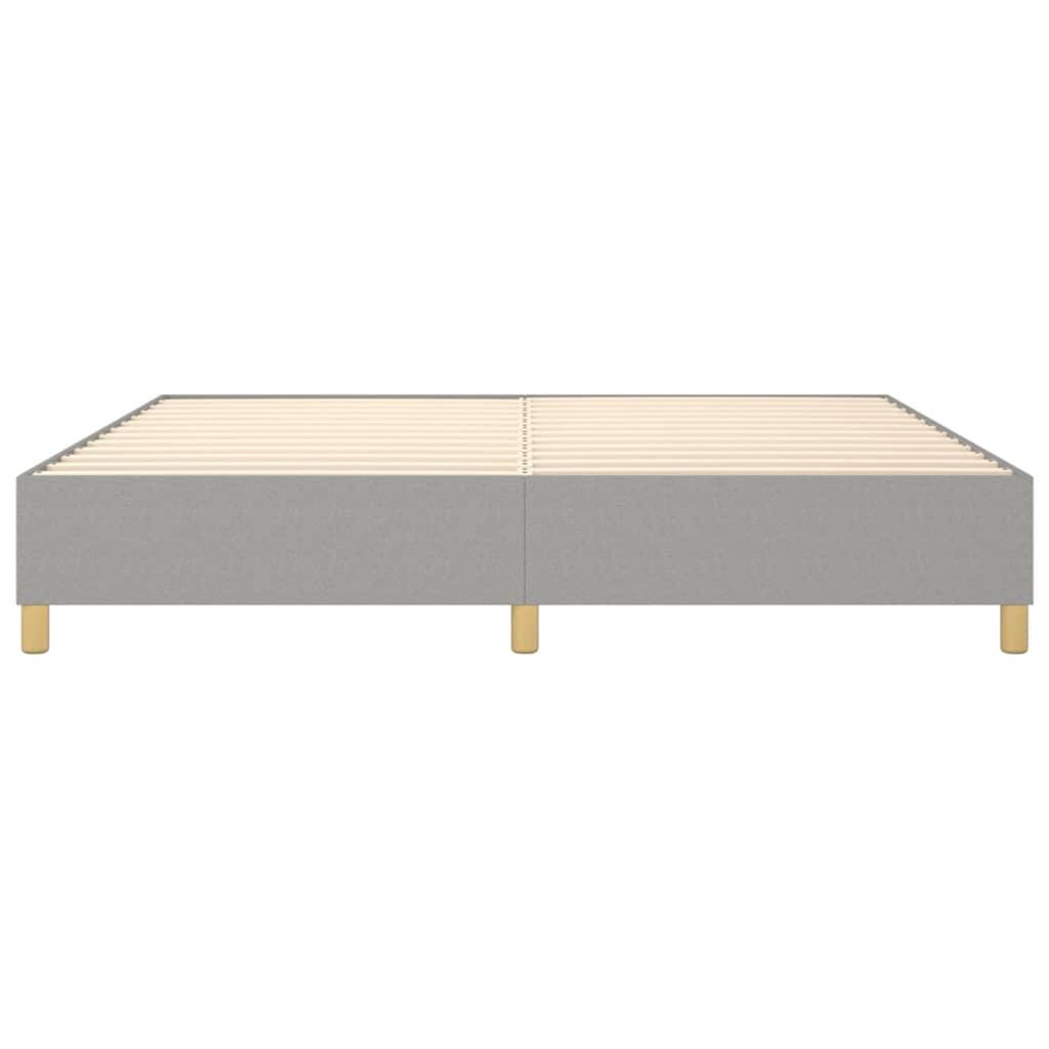 Voir la diapositive 5 : VIDAXL Cadre de lit sans matelas gris clair 200x200 cm tissu