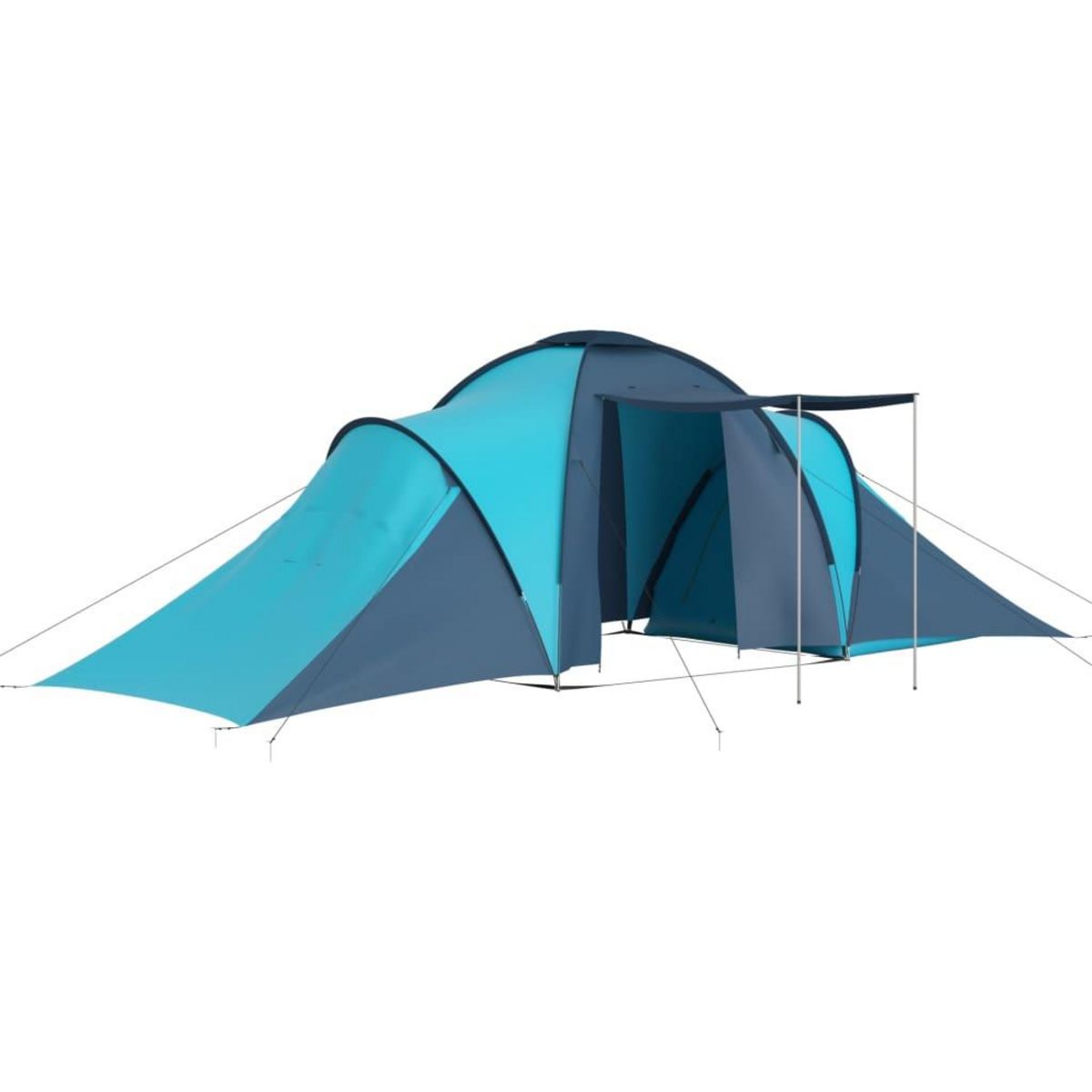 VIDAXL Tente de camping pour 6 personnes bleu et bleu clair