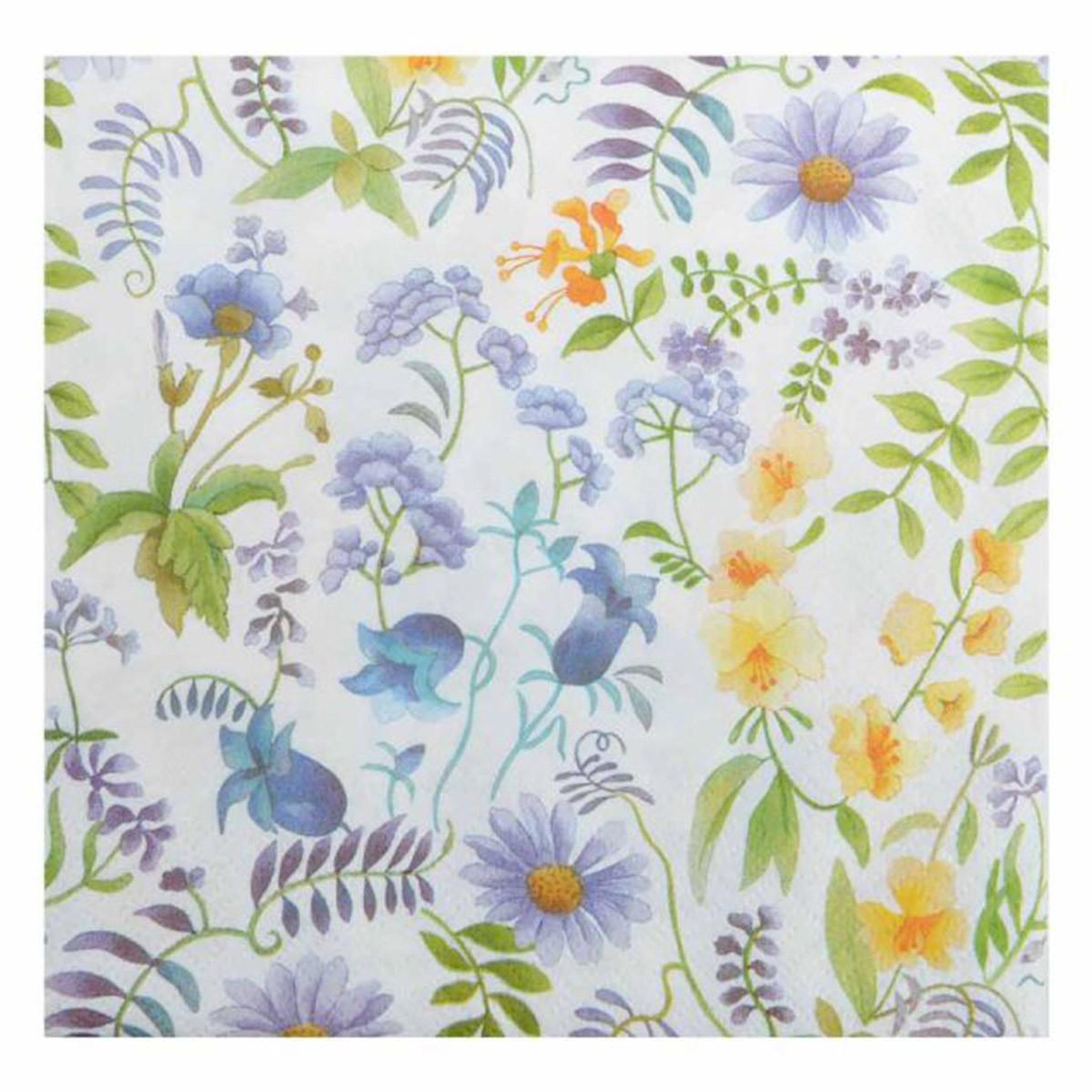 HOMEA Lot de 20 serviettes en papier  printemps  33x33cm multicolore