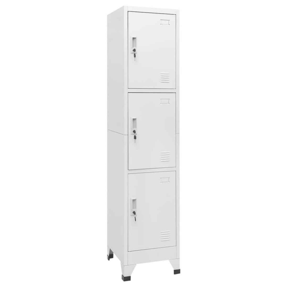 VIDAXL Armoire a casier avec 3 compartiments 38x45x180 cm