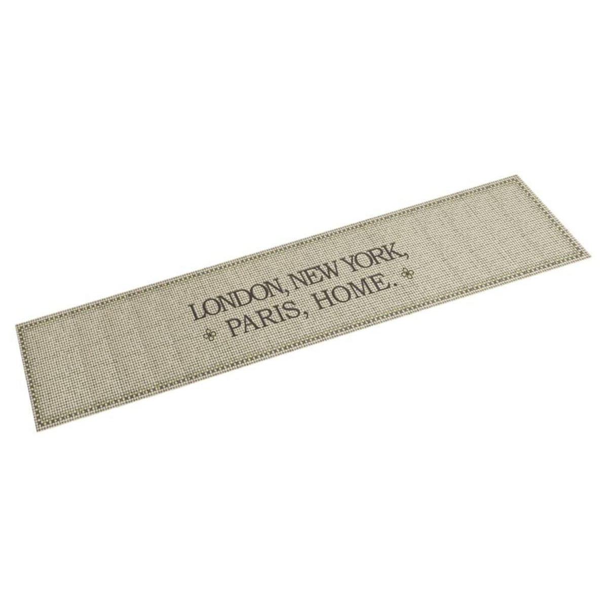 VIDAXL Tapis de cuisine lavable imprime Home capitales 60x300 cm