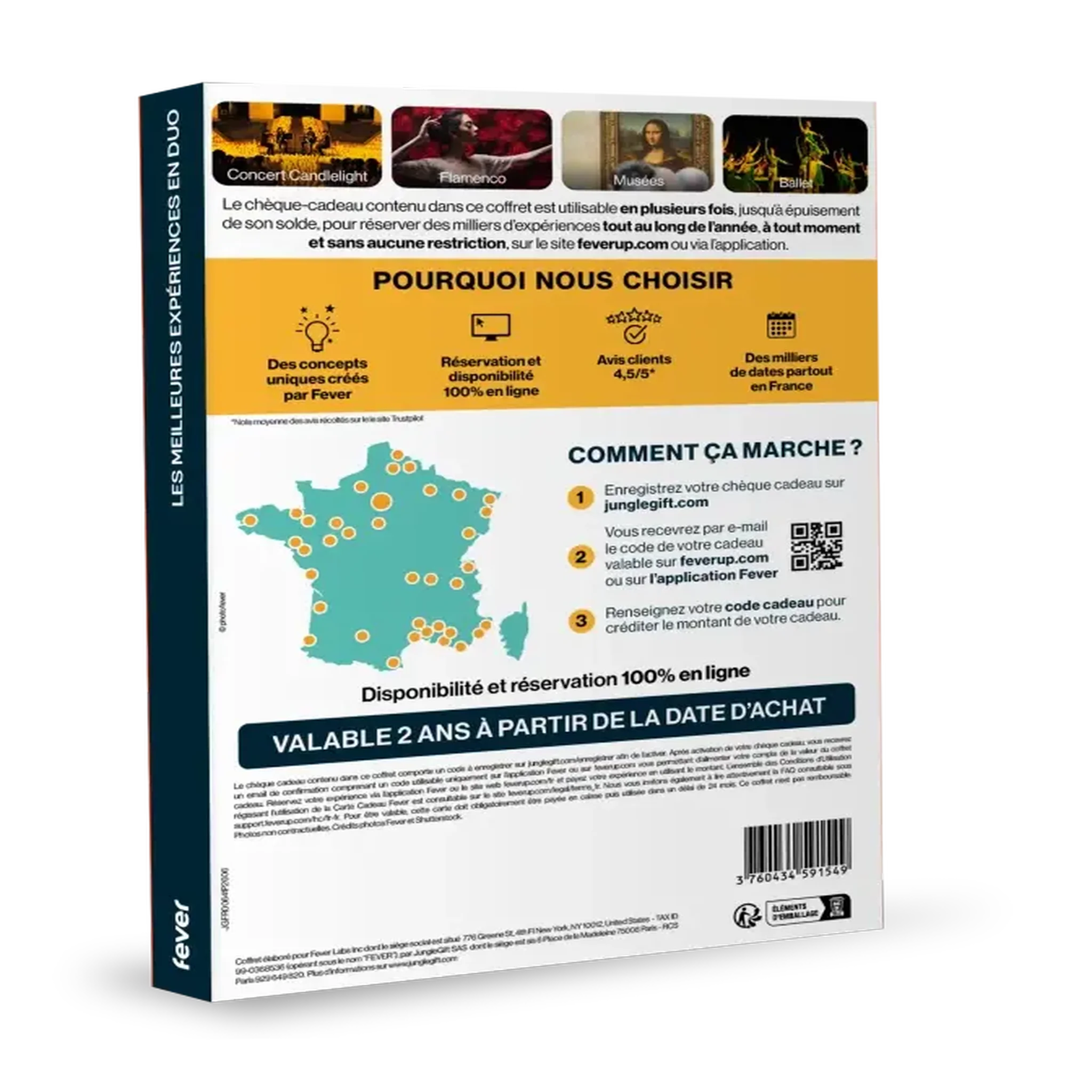 Voir la diapositive 2 : FEVER Coffret cadeau fever - les meilleures expériences en duo