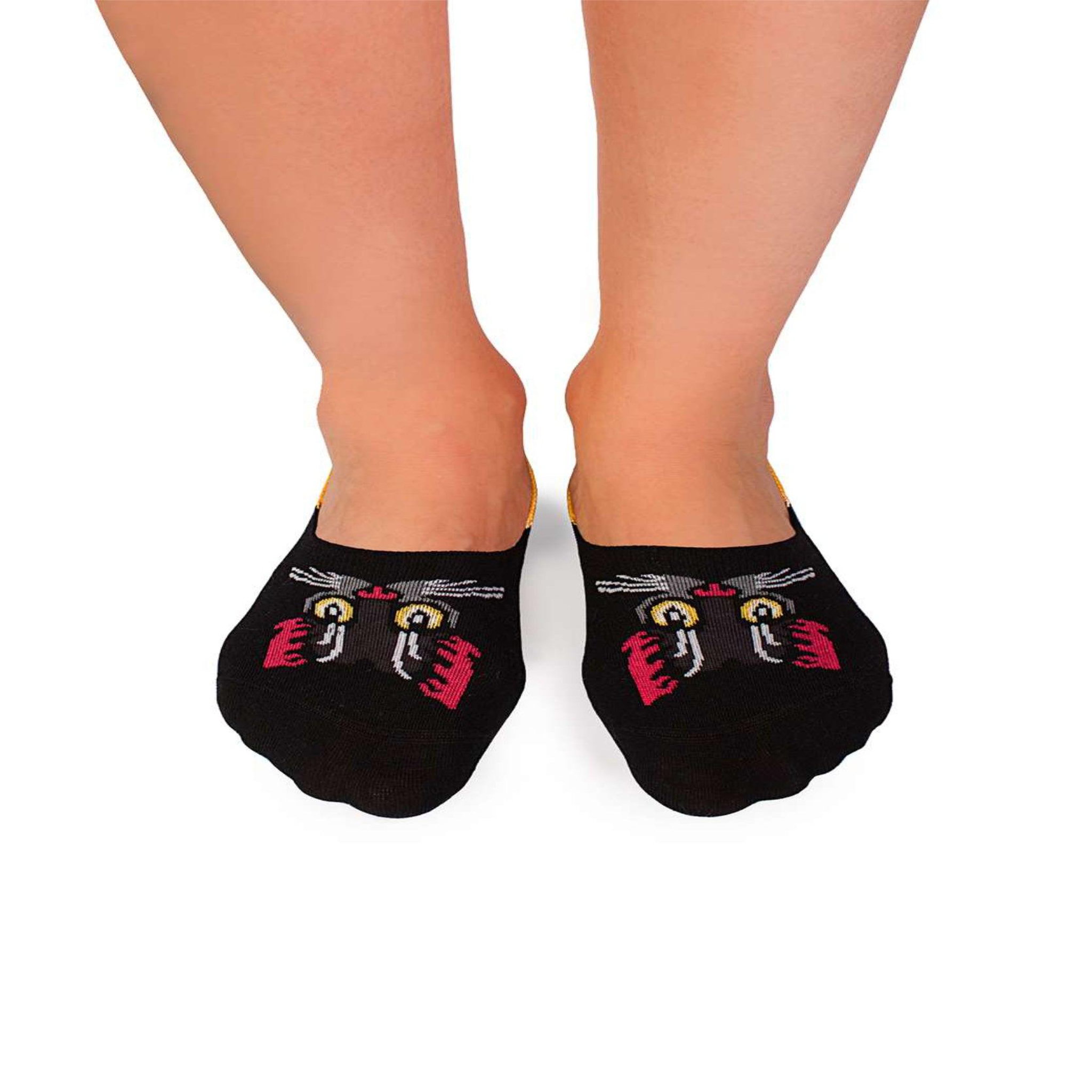 Voir la diapositive 3 : PIRIN HILL Protège-pieds en coton bio chat noir