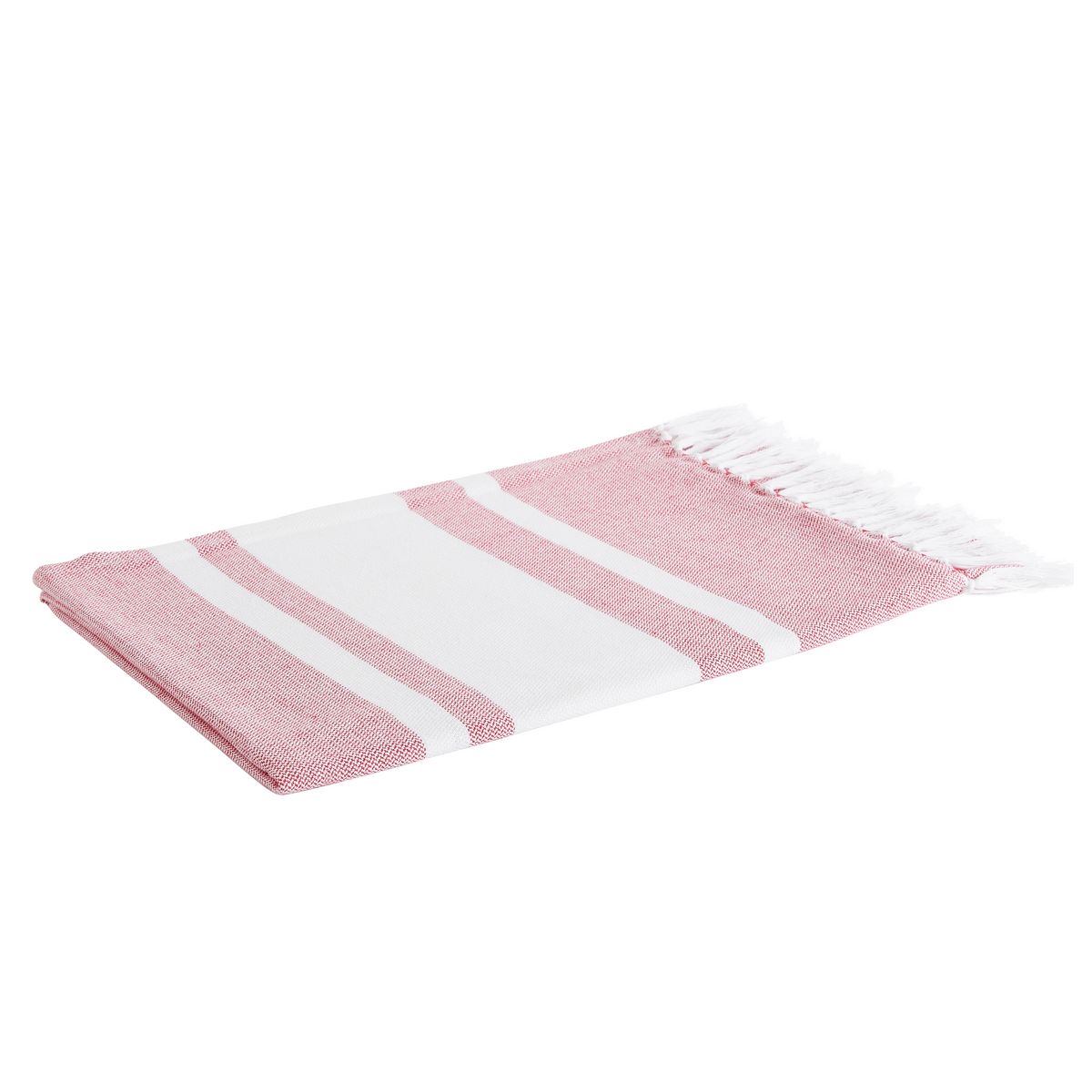 ACTUEL Foutah de plage en coton 180g/m² finition frange SAND