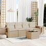 Voir la diapositive 1 : VIDAXL Salon de jardin avec coussins 5 pcs beige resine tressee