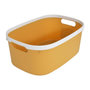 Voir la diapositive 1 : Paris Prix Panière de Rangement Bicolore  Poignées  37cm Ocre