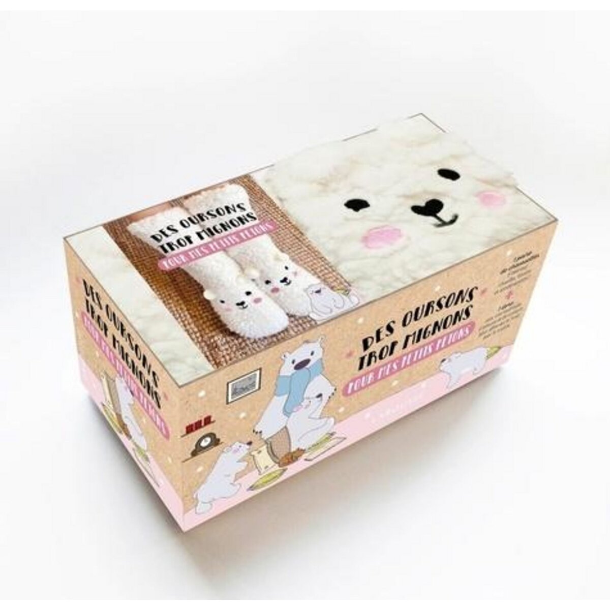 DES OURSONS TROP MIGNONS POUR MES PETITS PETONS. COFFRET AVEC 1 PAIRE DE CHAUSSETTES ET 1 LIVRE, Larousse