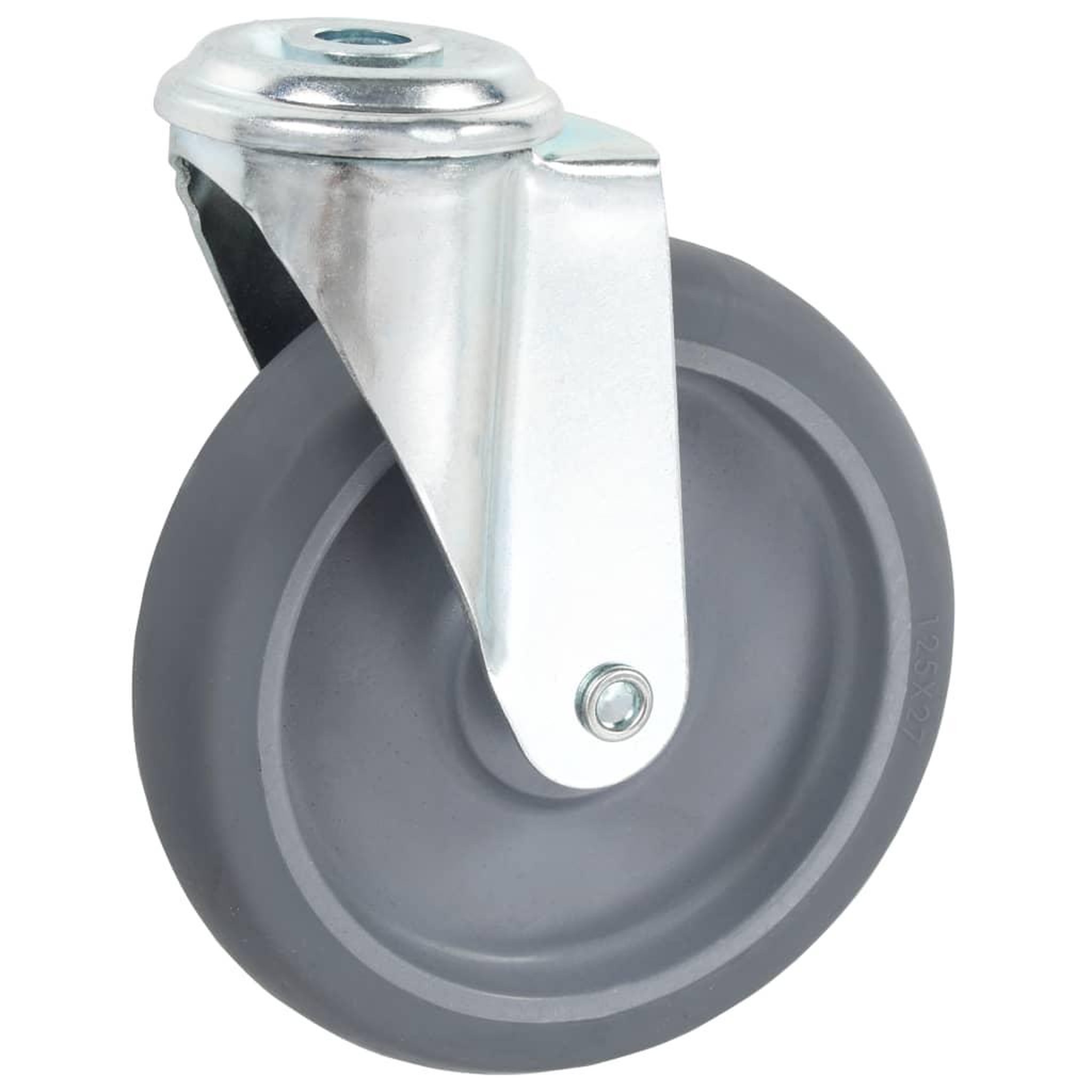 Voir la diapositive 3 : VIDAXL 24 pcs Roulettes pivotantes a trou de boulon 125 mm