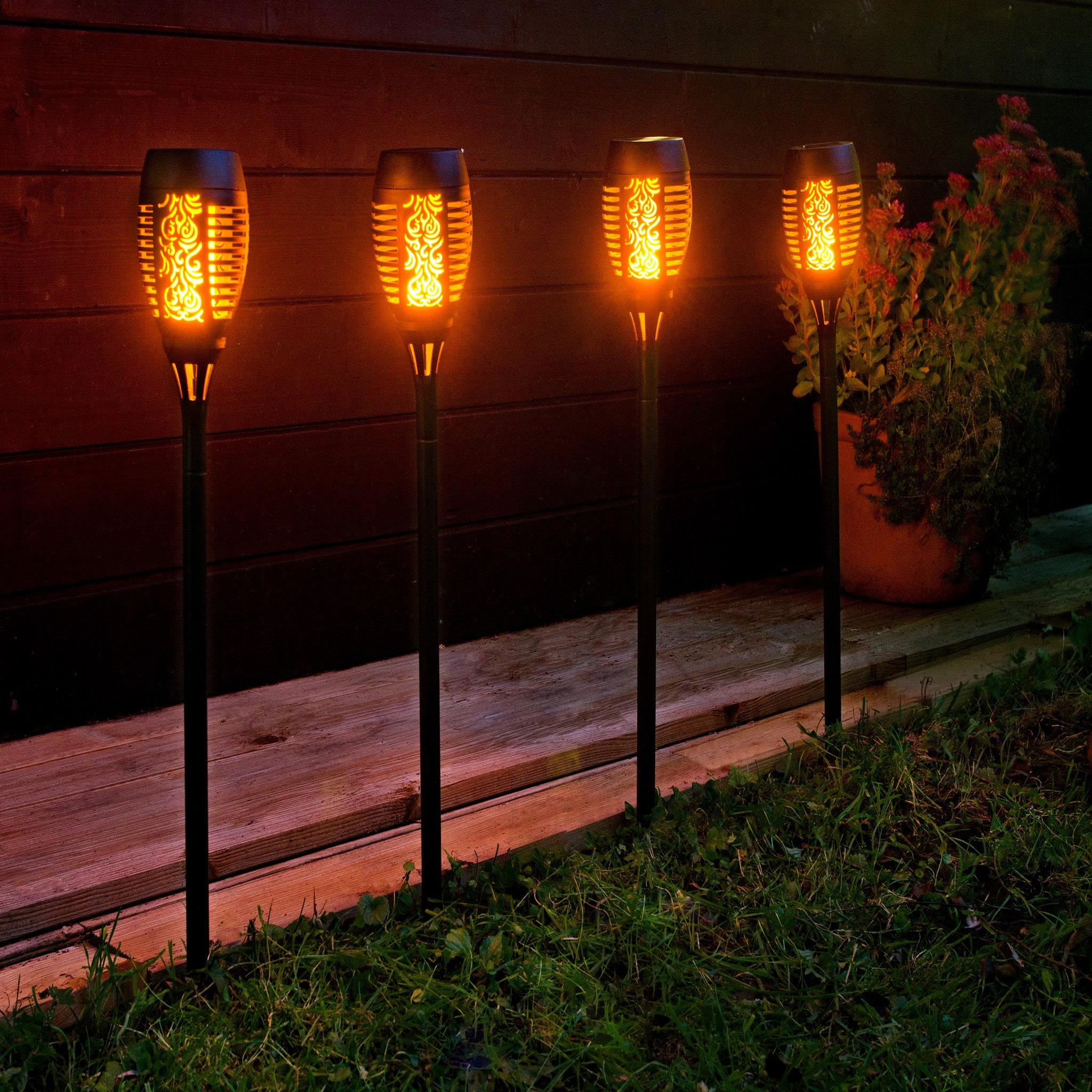 GARDENSTAR Lampe solaire à flamme à planter - H60cm