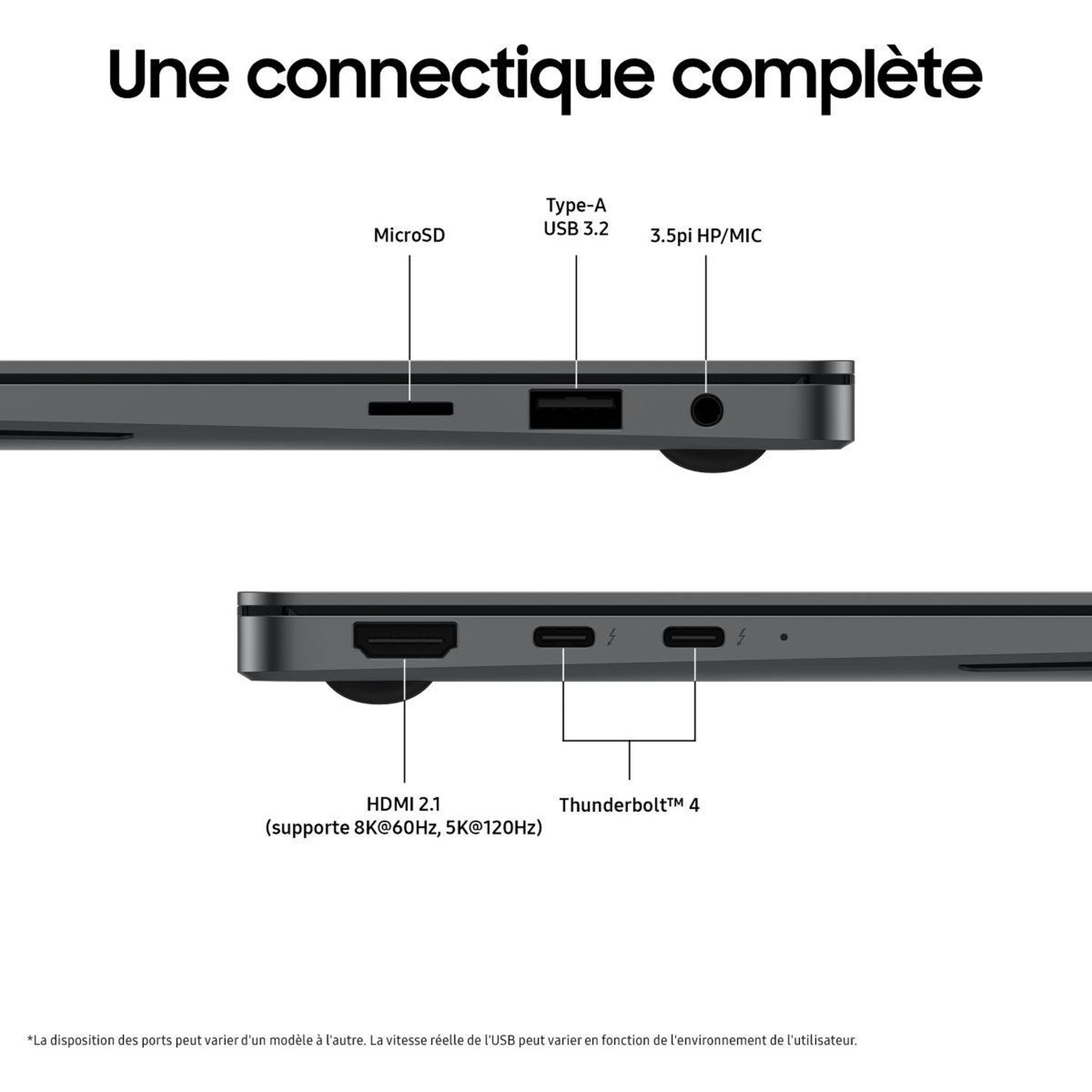 Voir la diapositive 5 : Samsung Ordinateur portable Galaxy Book5 Pro 14'' Copilot+ PC Gris