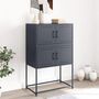 Voir la diapositive 3 : VIDAXL Buffet anthracite 68,5x38,5x107 cm acier