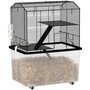 Voir la diapositive 1 : PAWHUT Cage rongeur hamster 3 étages - roulettes, plateforme, échelle, accessoires - PP transparent acier noir