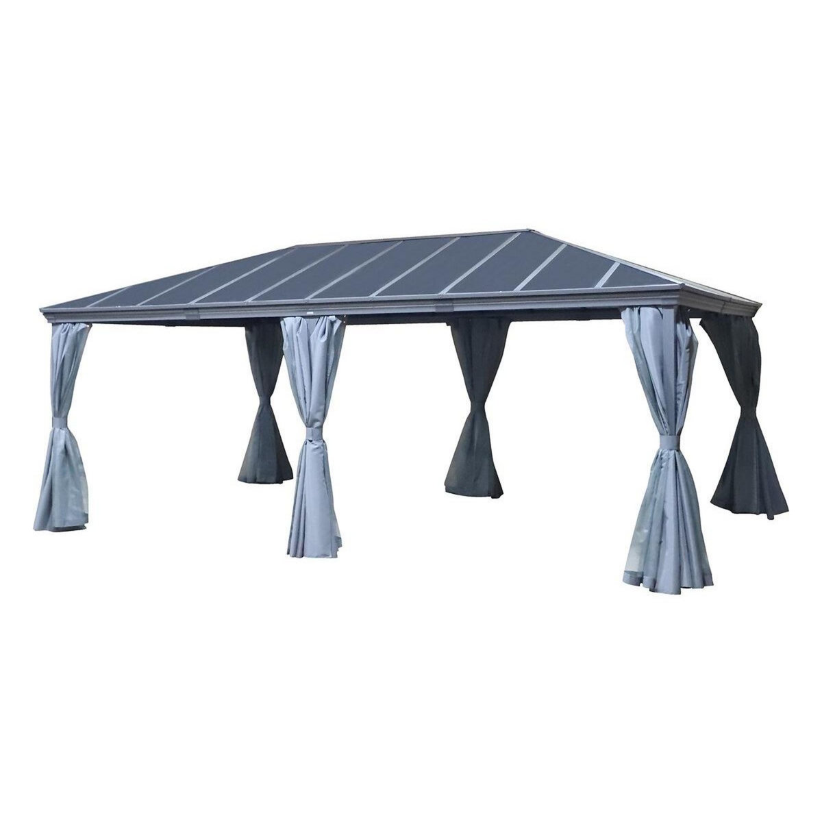 HESPERIDE Pergola Belize en aluminium et polycarbonate 6 x 3,6 m - Hespéride