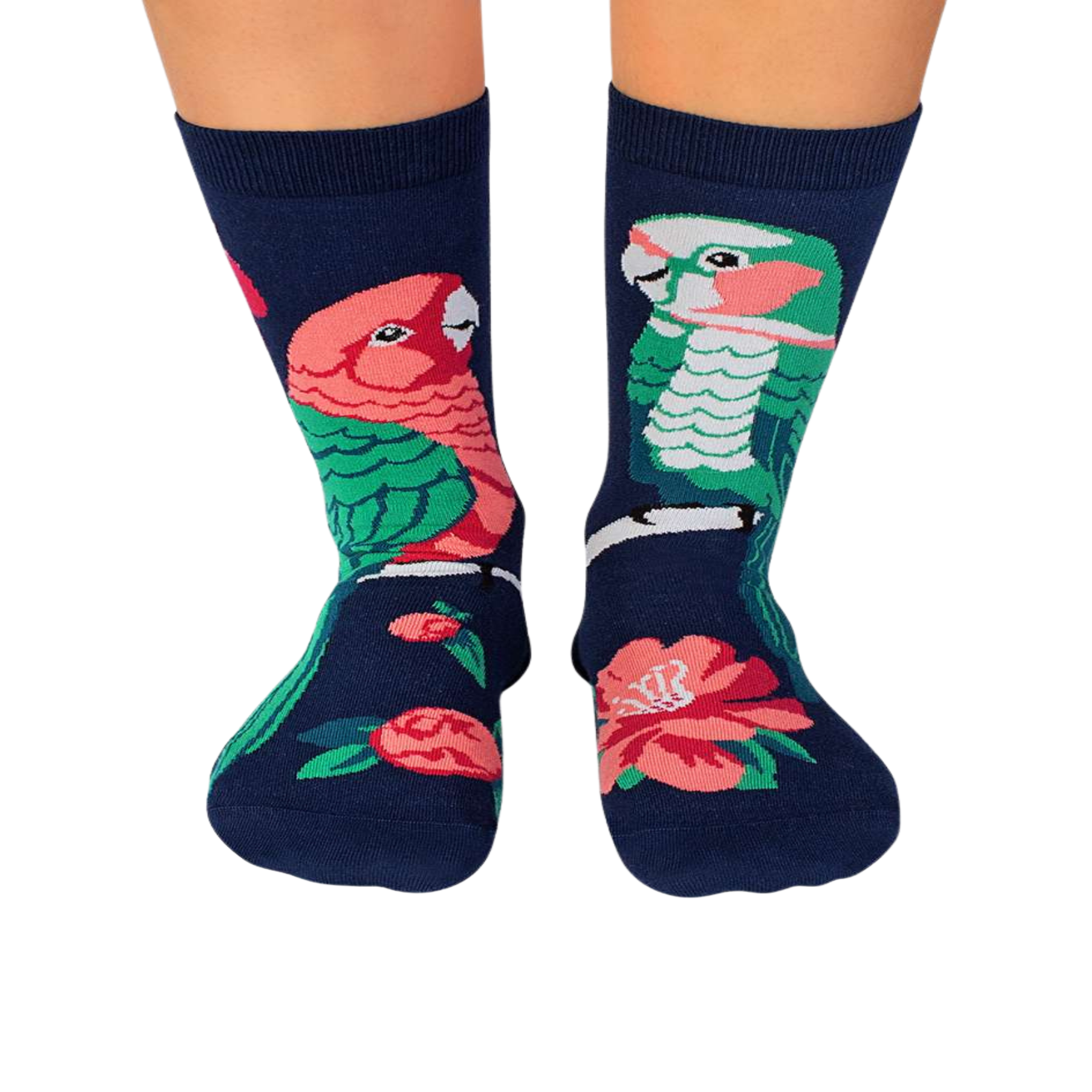 PIRIN HILL Chaussettes arty perroquets. Coloris disponibles : Multicolore